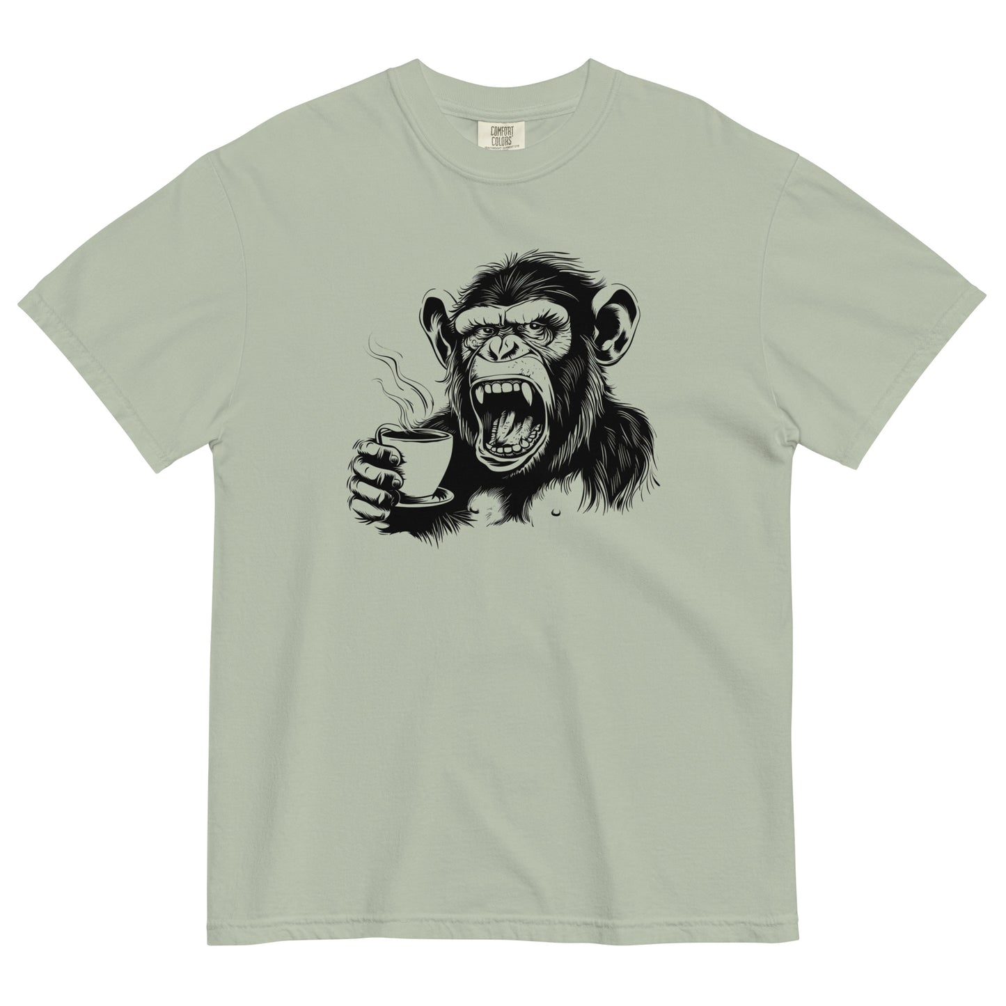 Gorilla Drinking Coffee T-Shirt – Bold Brew for Coffee Lovers