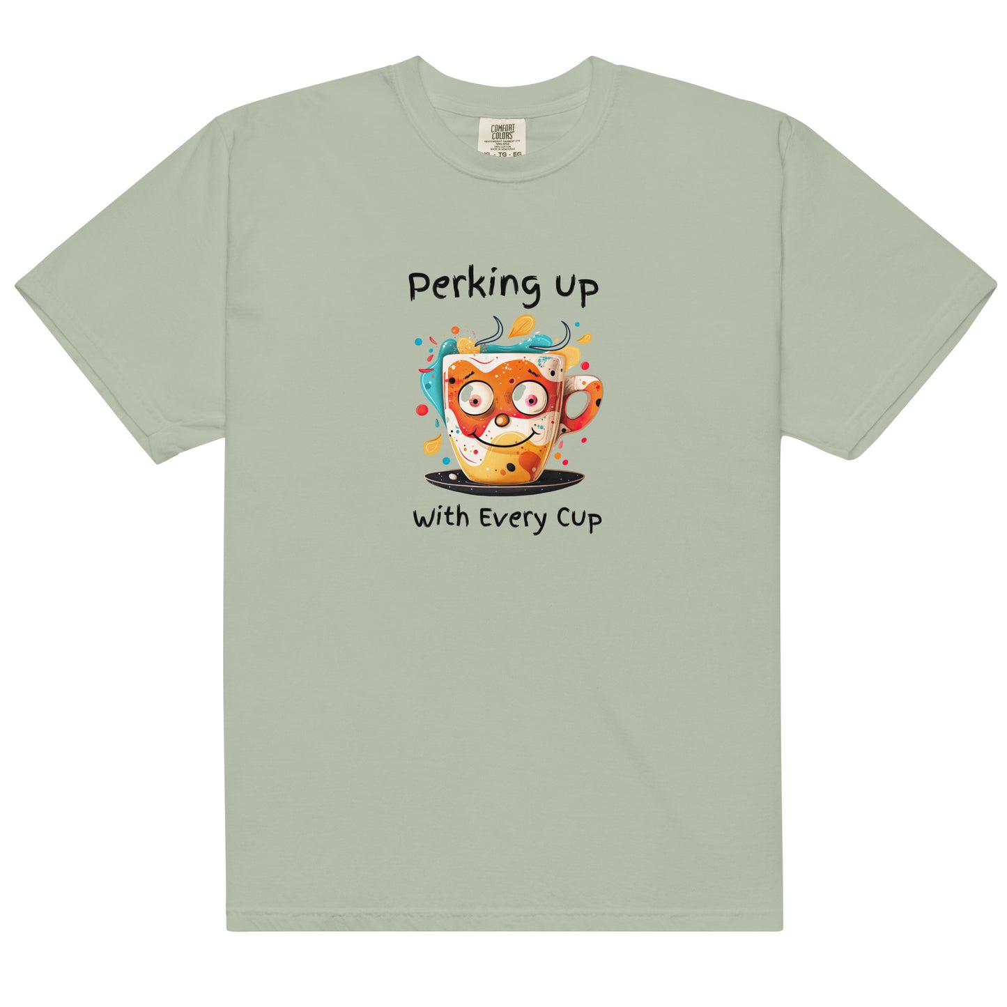 Funny Smiling Coffee Cup T-Shirt – Start Your Day with a Smile