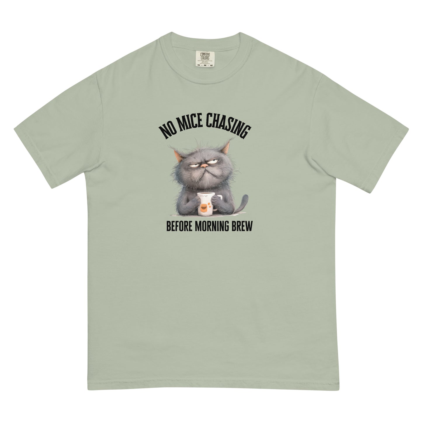 No Mice Chasing Before Morning Brew Cat Coffee Unisex t-shirt