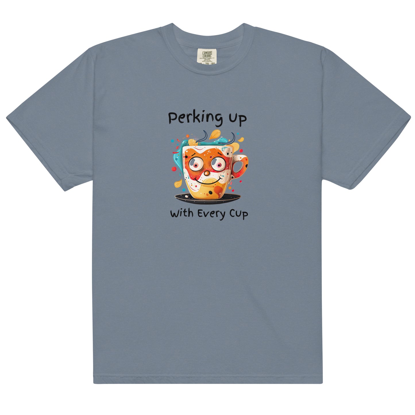 Funny Smiling Coffee Cup T-Shirt – Start Your Day with a Smile