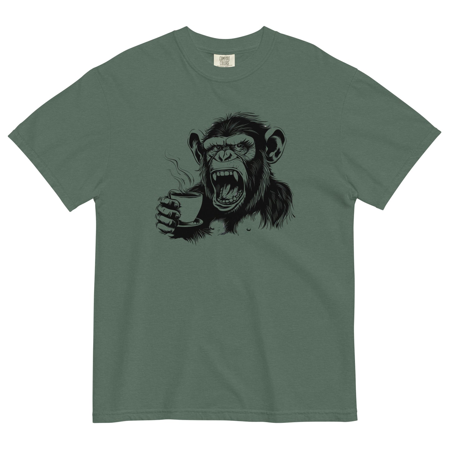 Gorilla Drinking Coffee T-Shirt – Bold Brew for Coffee Lovers