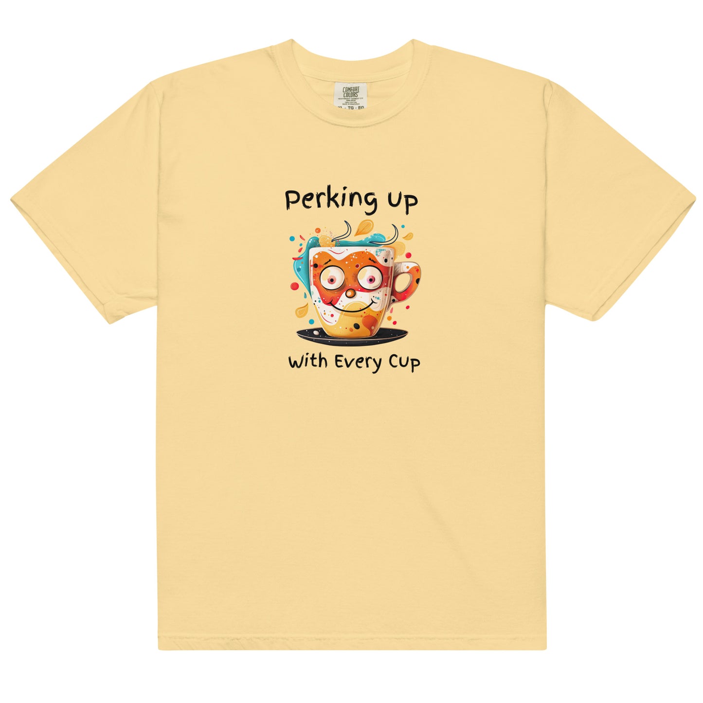 Funny Smiling Coffee Cup T-Shirt – Start Your Day with a Smile