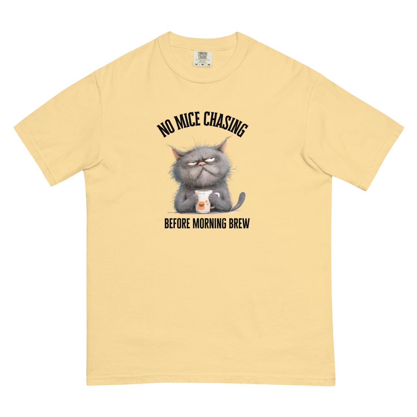 No Mice Chasing Before Morning Brew Cat Coffee Unisex t-shirt