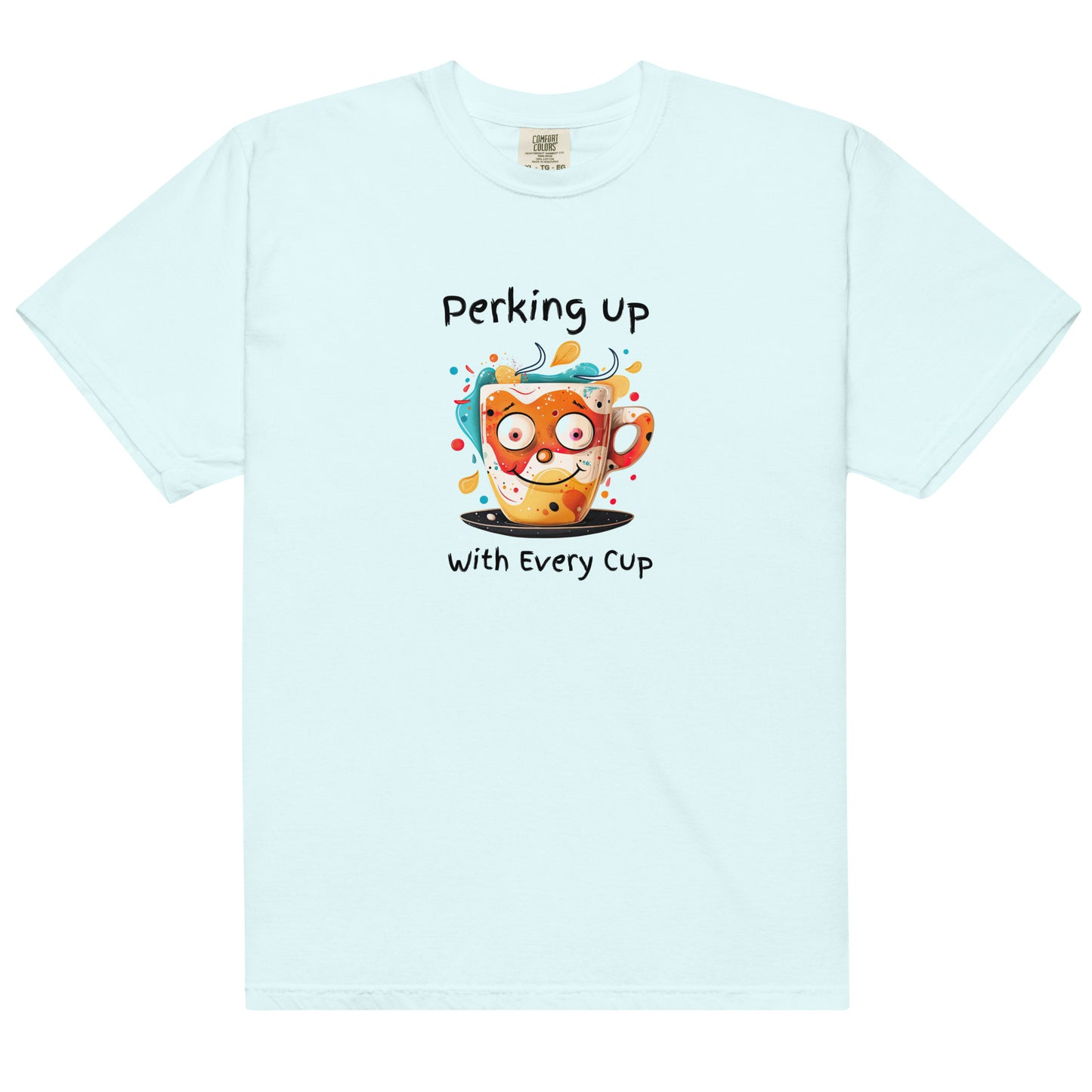 Funny Smiling Coffee Cup T-Shirt – Start Your Day with a Smile