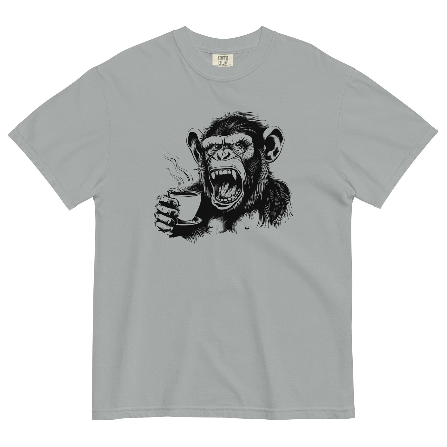 Gorilla Drinking Coffee T-Shirt – Bold Brew for Coffee Lovers