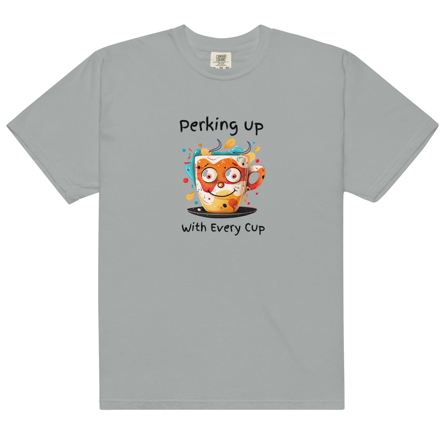 Funny Smiling Coffee Cup T-Shirt – Start Your Day with a Smile
