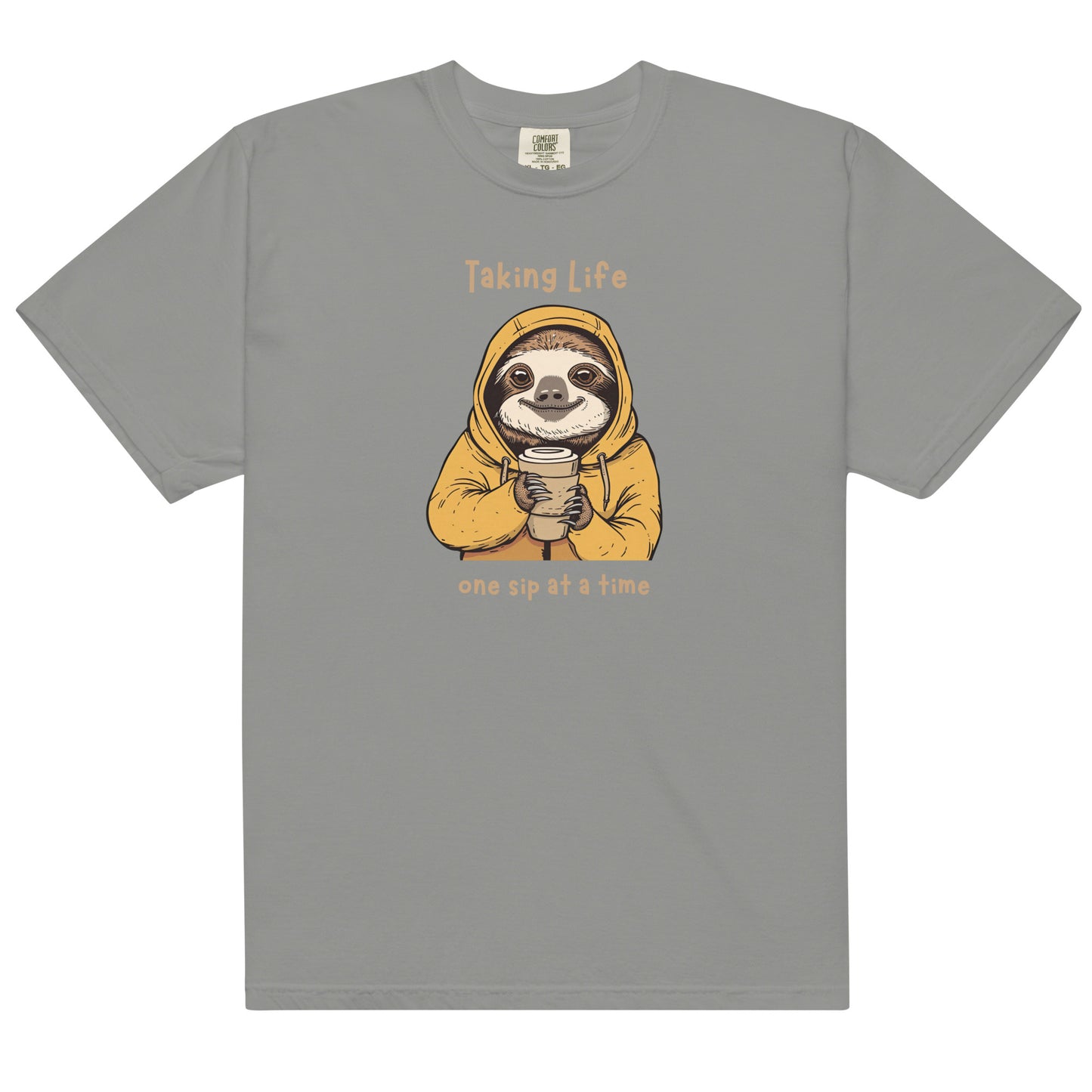 Cute Sloth Coffee T-Shirt – Cozy Style for Coffee Lovers