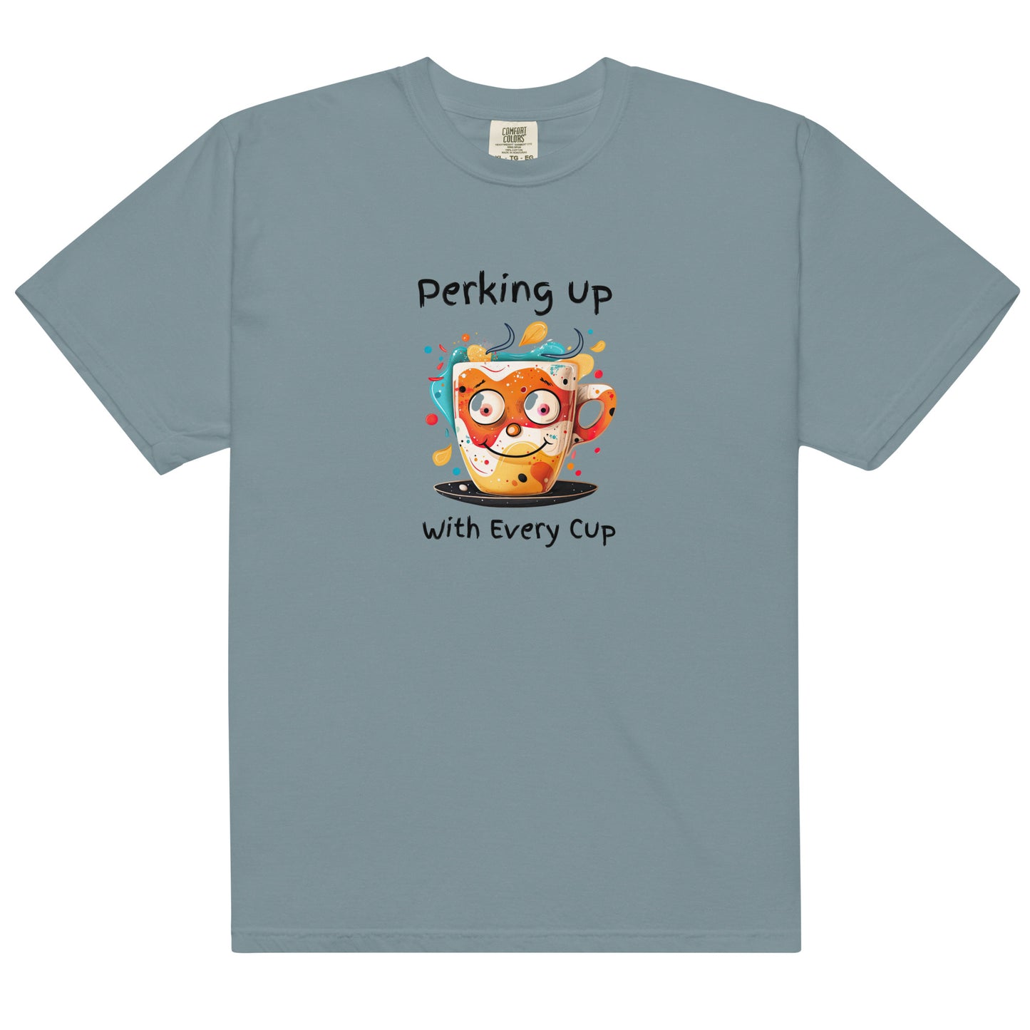 Funny Smiling Coffee Cup T-Shirt – Start Your Day with a Smile
