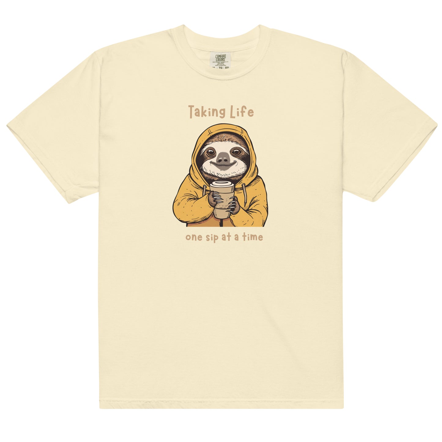 Cute Sloth Coffee T-Shirt – Cozy Style for Coffee Lovers