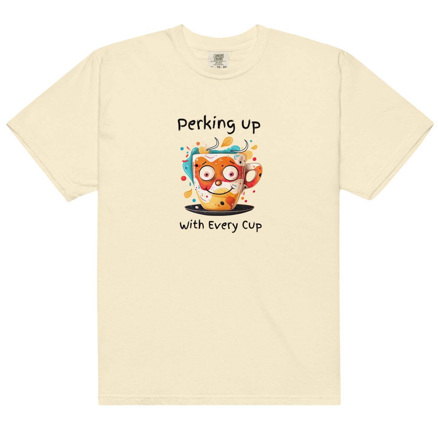 Funny Smiling Coffee Cup T-Shirt – Start Your Day with a Smile