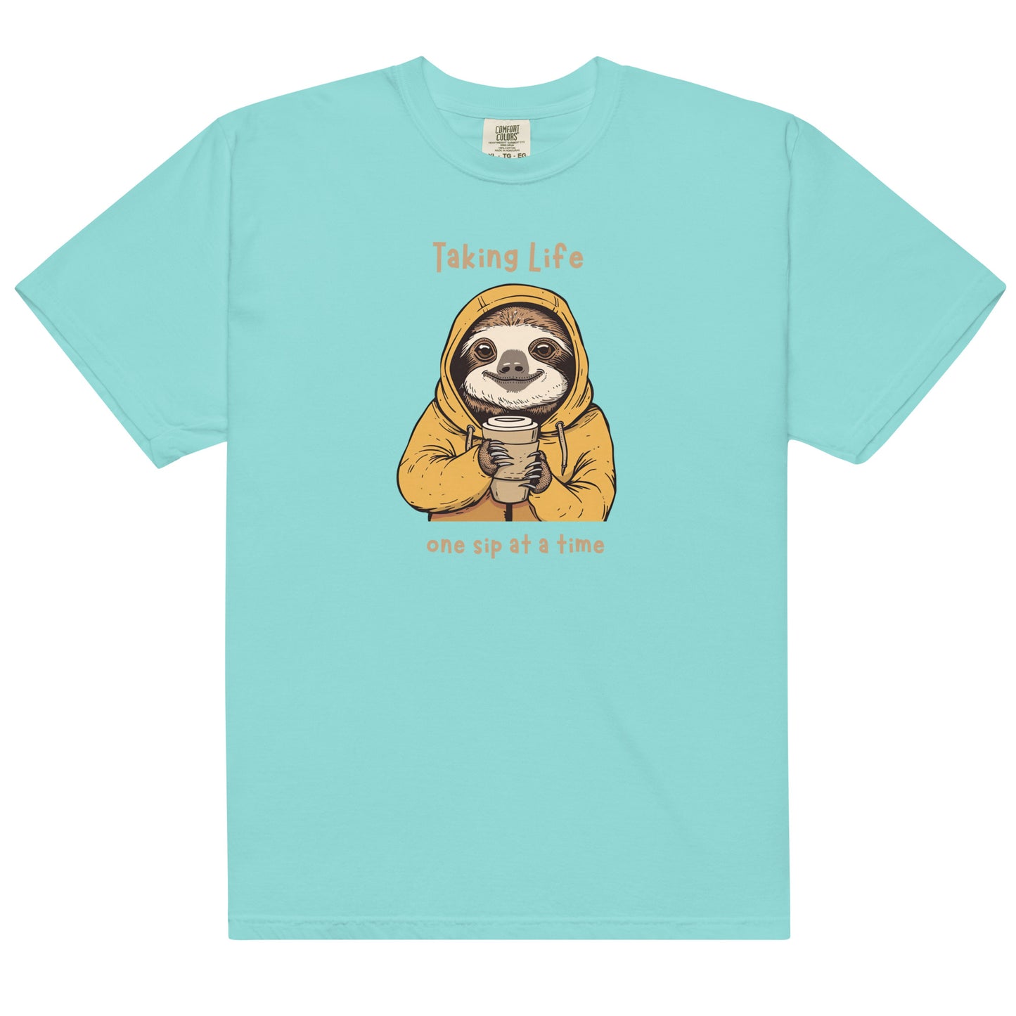 Cute Sloth Coffee T-Shirt – Cozy Style for Coffee Lovers