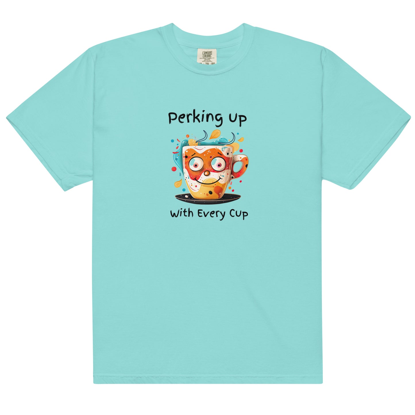 Funny Smiling Coffee Cup T-Shirt – Start Your Day with a Smile