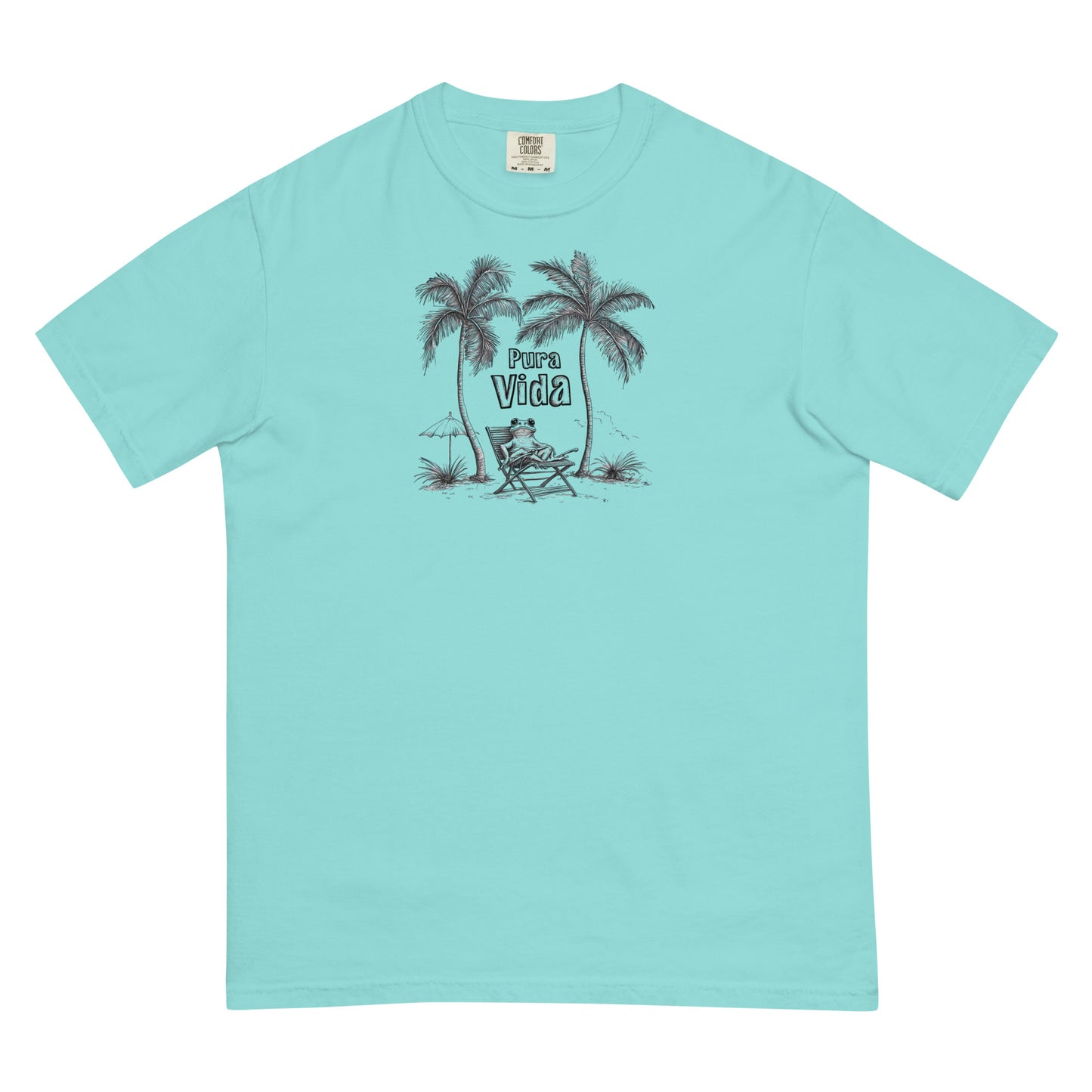 Pura Vida Tree Frog T-Shirt – Relaxed Costa Rica Vibes with Palm Trees