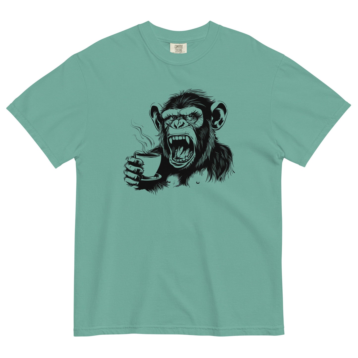 Gorilla Drinking Coffee T-Shirt – Bold Brew for Coffee Lovers