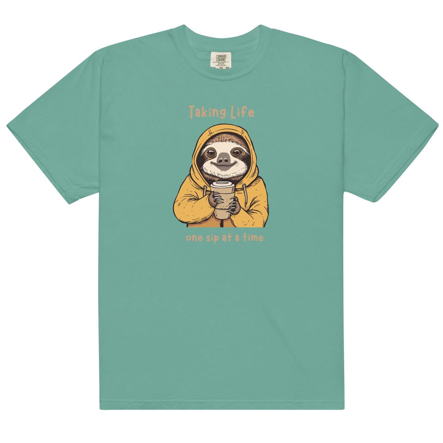 Cute Sloth Coffee T-Shirt – Cozy Style for Coffee Lovers
