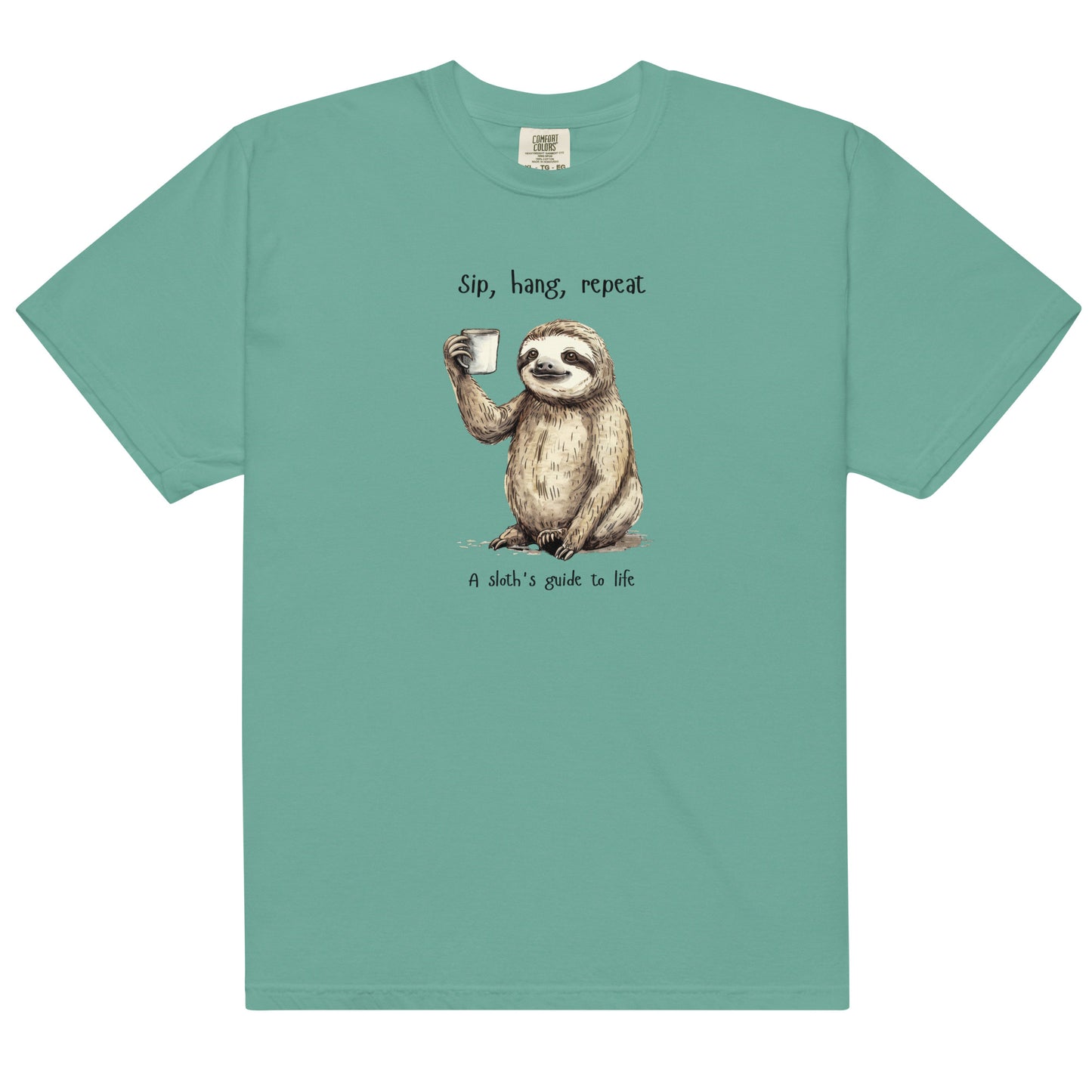 Funny Sloth Coffee Unisex T-Shirt – Sip, Relax, and Smile