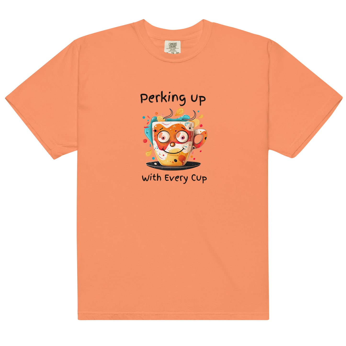 Funny Smiling Coffee Cup T-Shirt – Start Your Day with a Smile