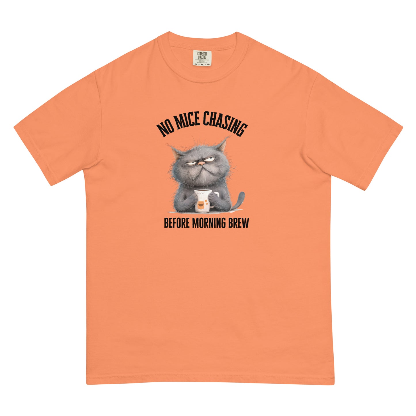 No Mice Chasing Before Morning Brew Cat Coffee Unisex t-shirt