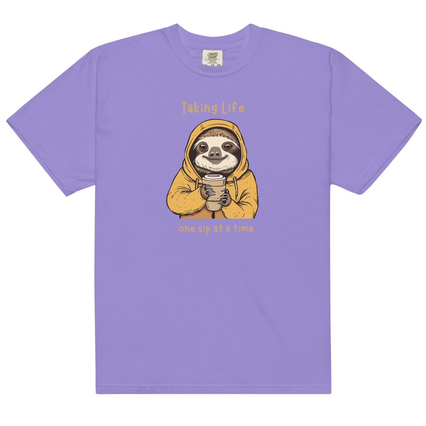 Cute Sloth Coffee T-Shirt – Cozy Style for Coffee Lovers