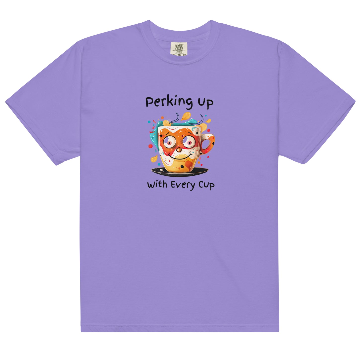 Funny Smiling Coffee Cup T-Shirt – Start Your Day with a Smile