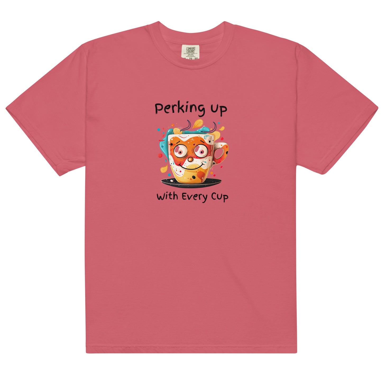 Funny Smiling Coffee Cup T-Shirt – Start Your Day with a Smile