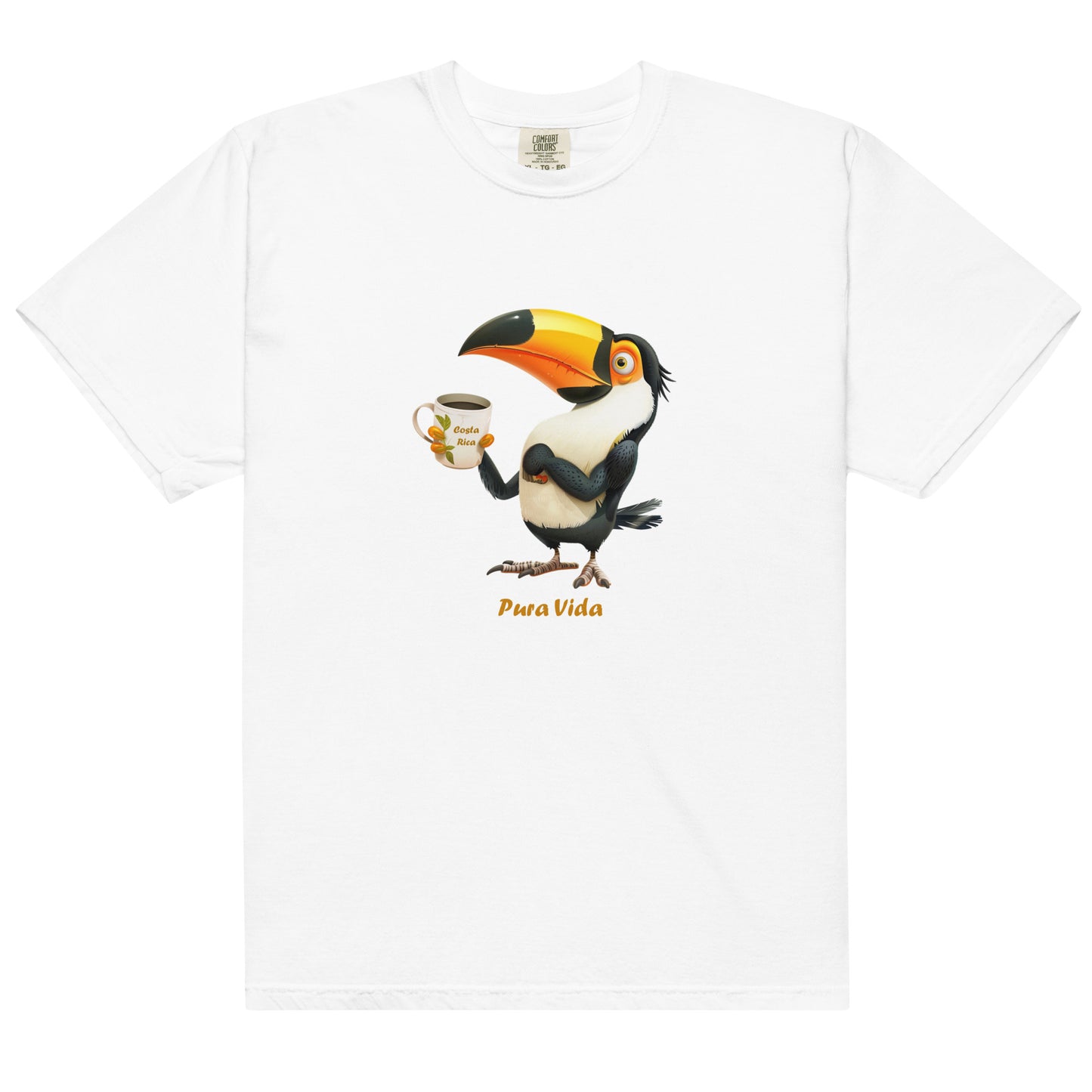 Costa Rica Toucan Coffee T-Shirt – Bold Style for Coffee Lovers