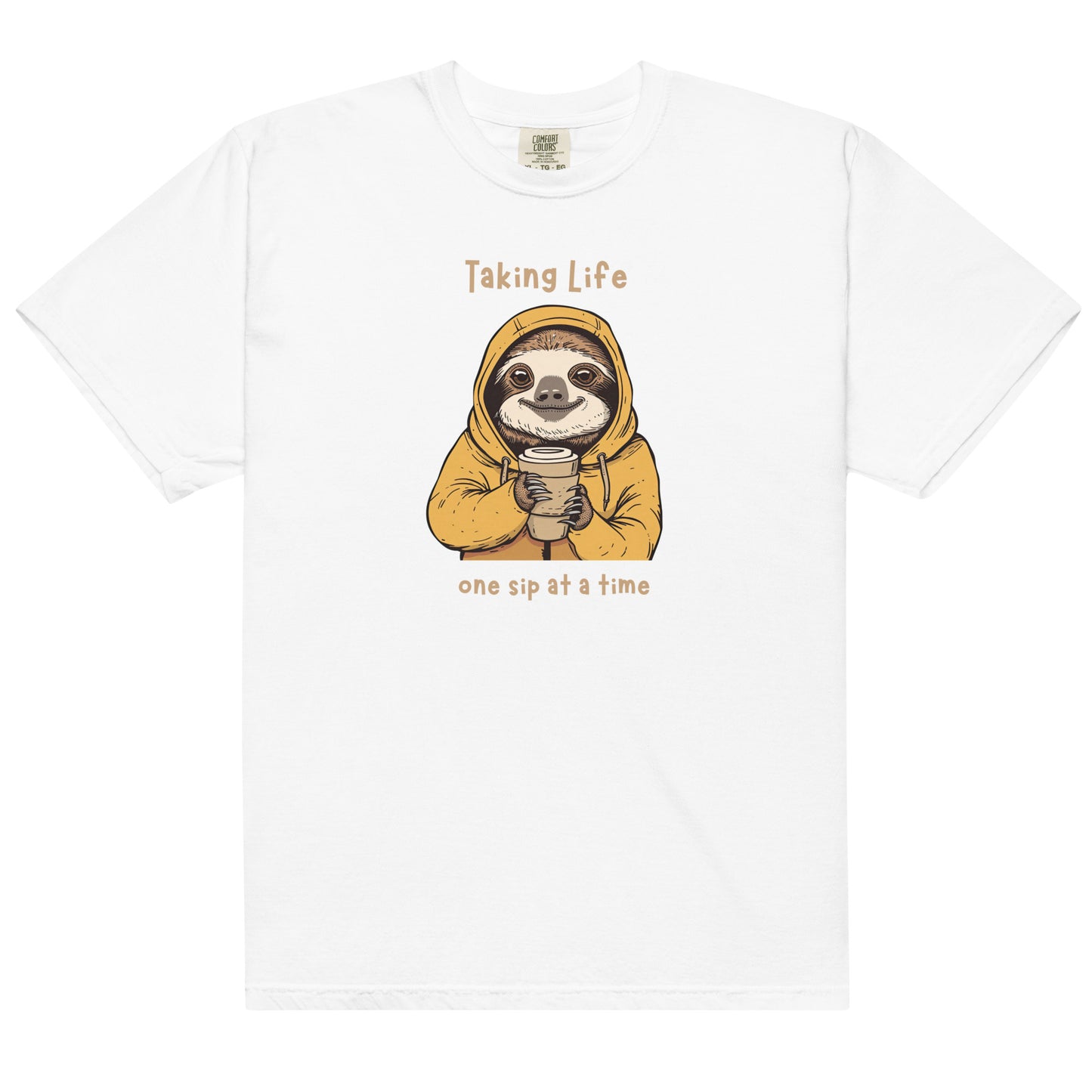 Cute Sloth Coffee T-Shirt – Cozy Style for Coffee Lovers