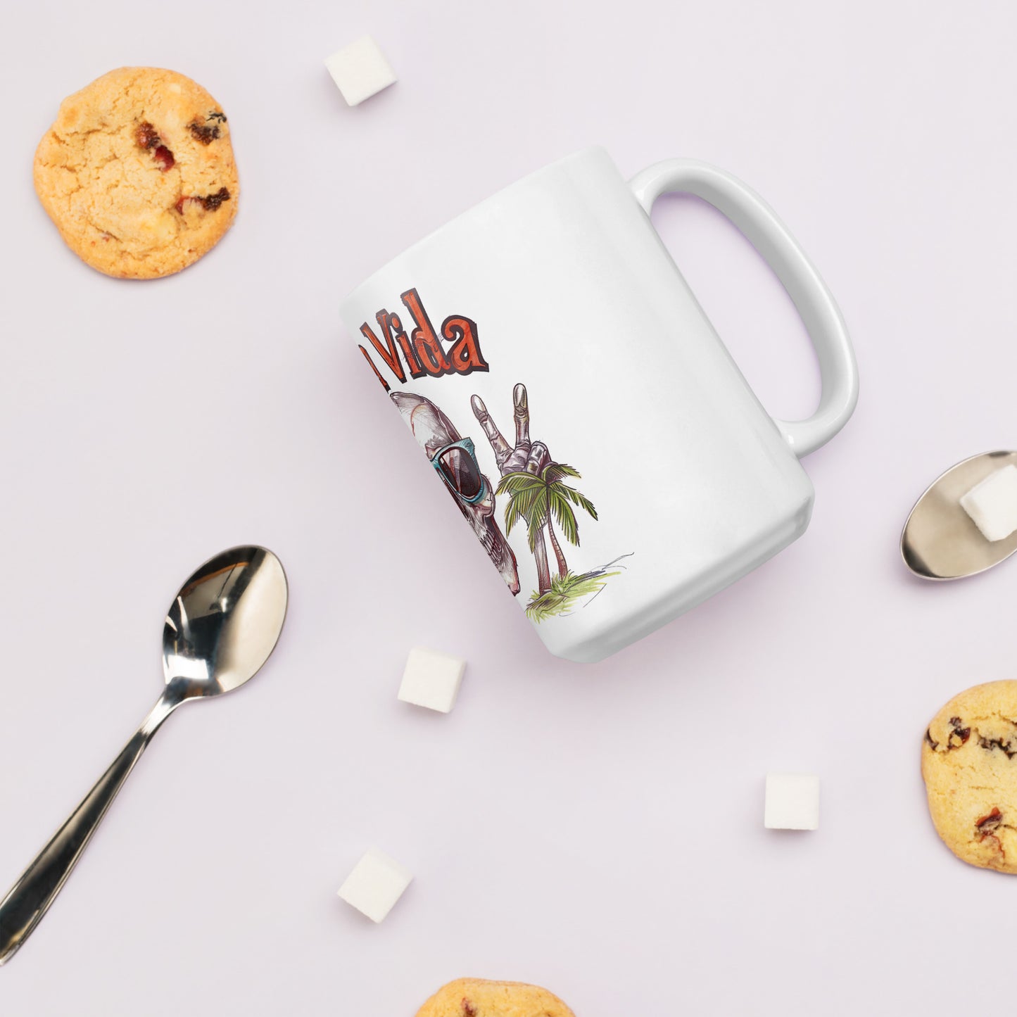 Pura Vida Costa Rica Skeleton Coffee Mug