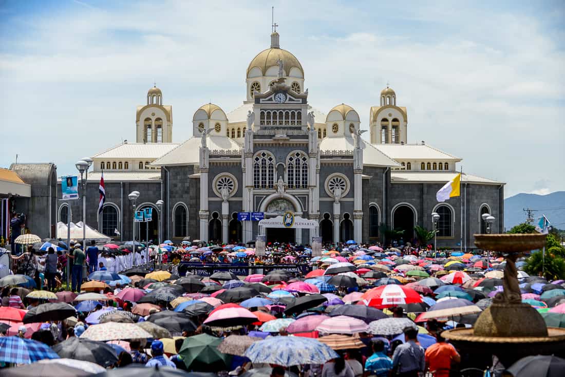 Church in Cartago Costa Rica during Romeria
