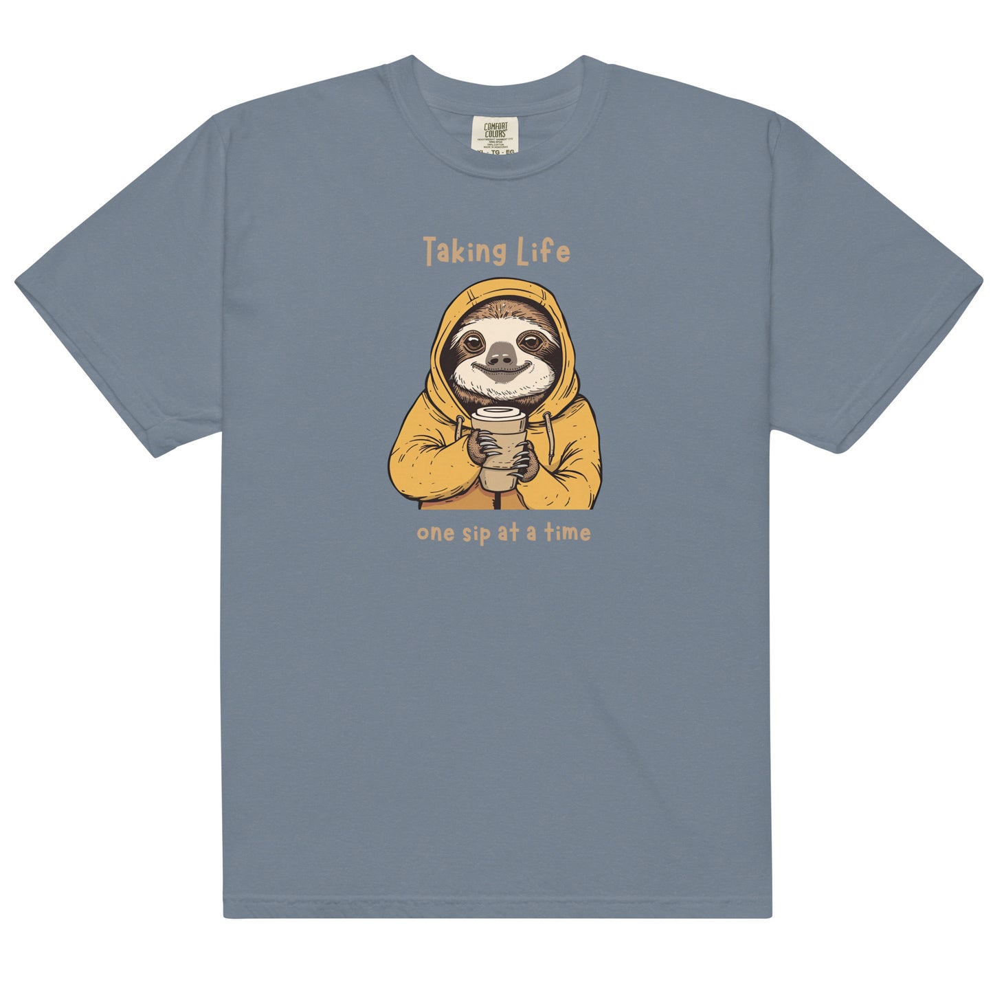 Taking Life One Sip at a Time Sloth Coffee t-shirt - Unisex