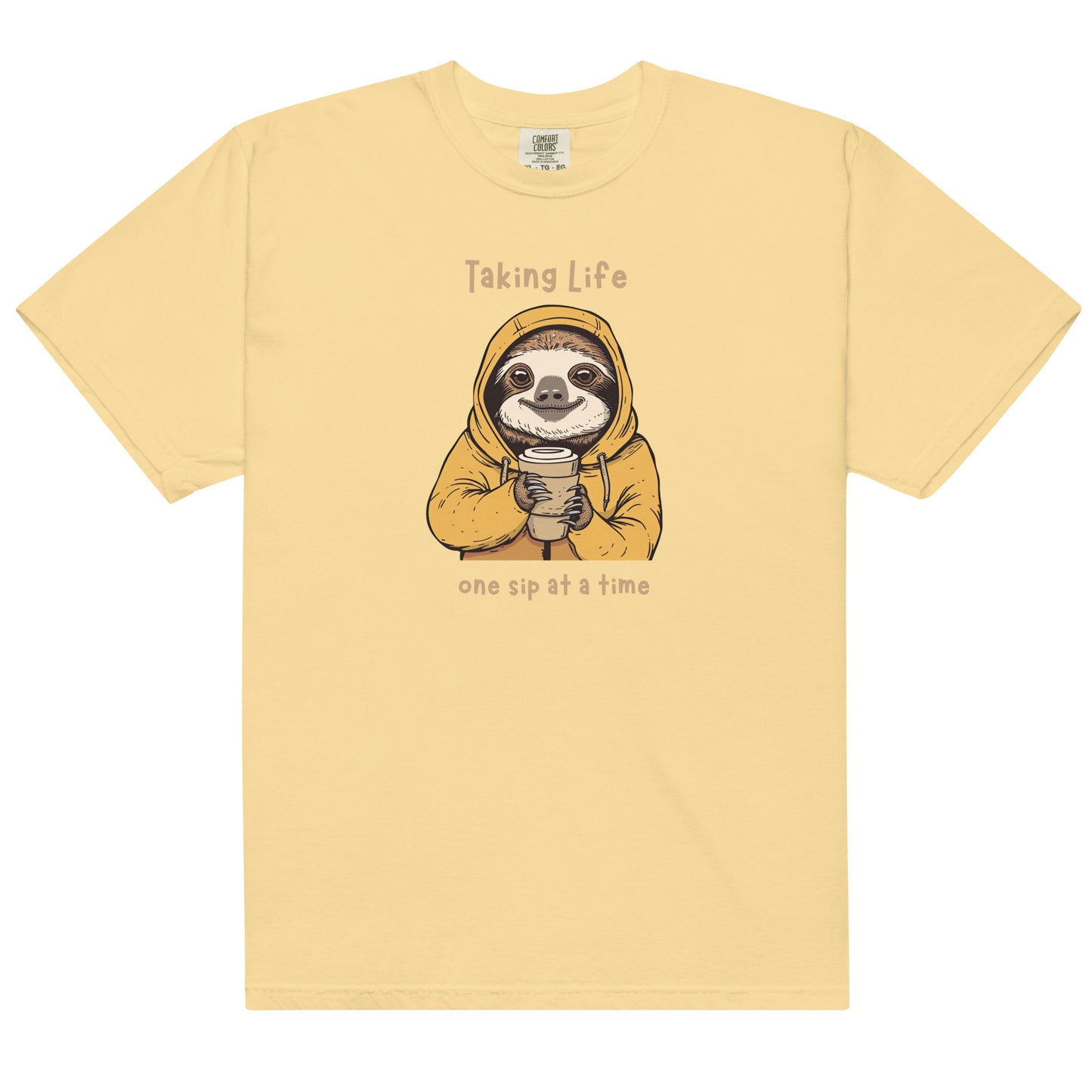 Taking Life One Sip at a Time Sloth Coffee t-shirt - Unisex