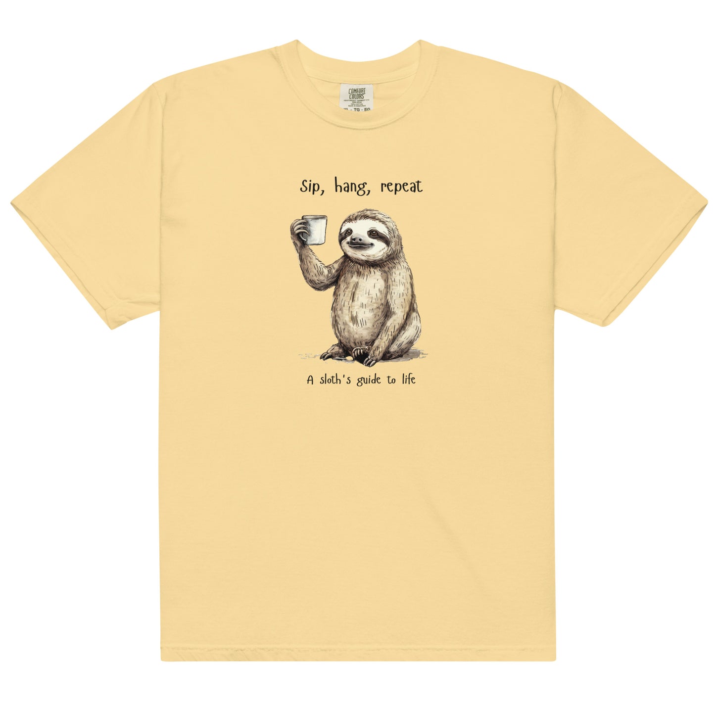 Funny Sloth Coffee Unisex T-Shirt – Sip, Relax, and Smile