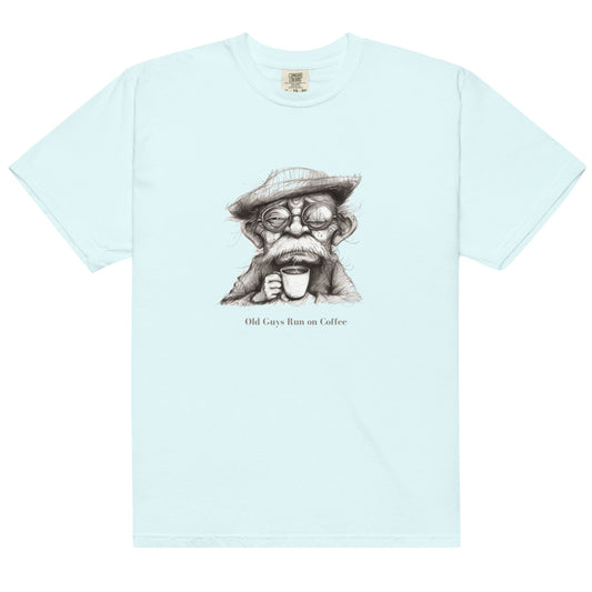 Old Guys Run On Coffee t-shirt- Unisex