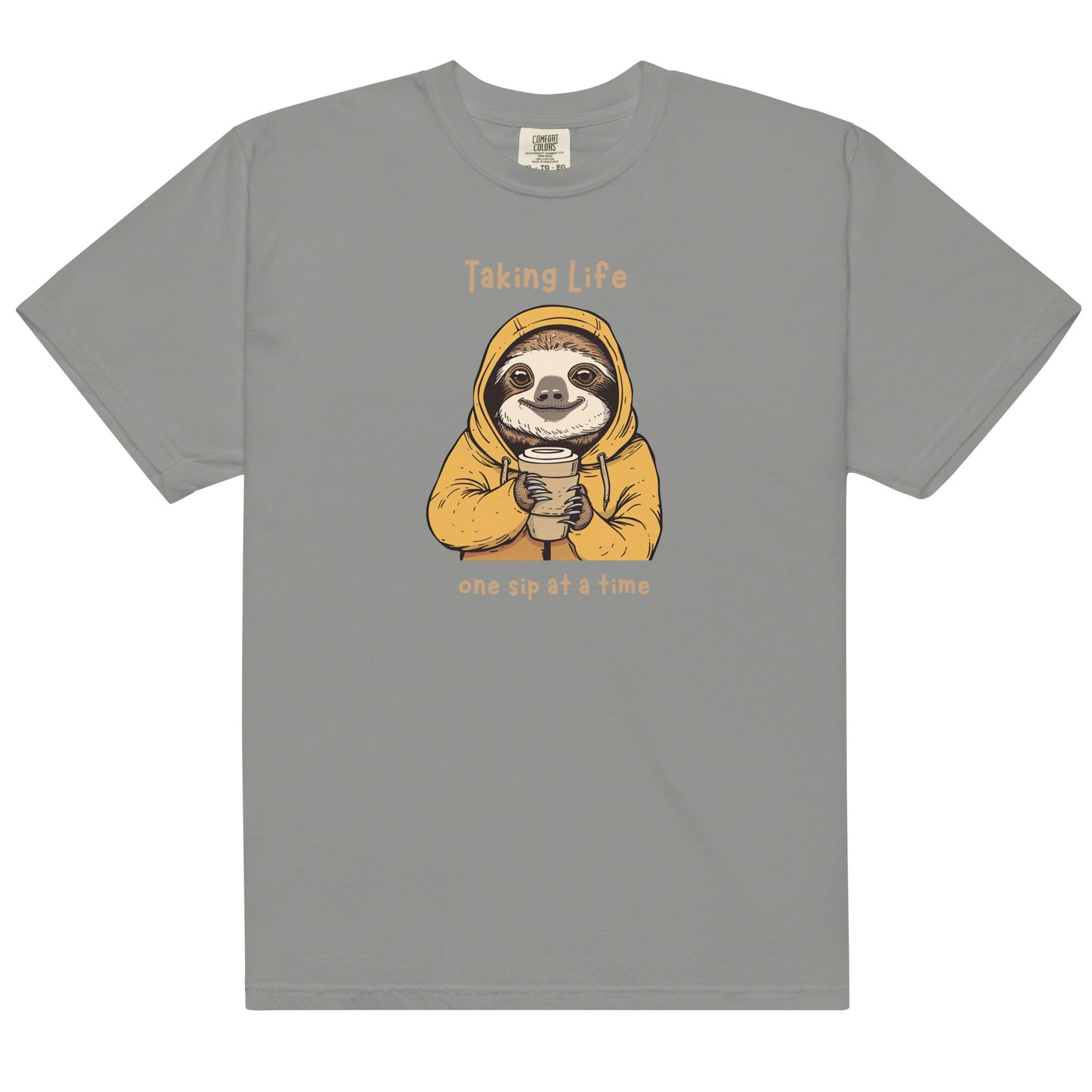 Taking Life One Sip at a Time Sloth Coffee t-shirt - Unisex