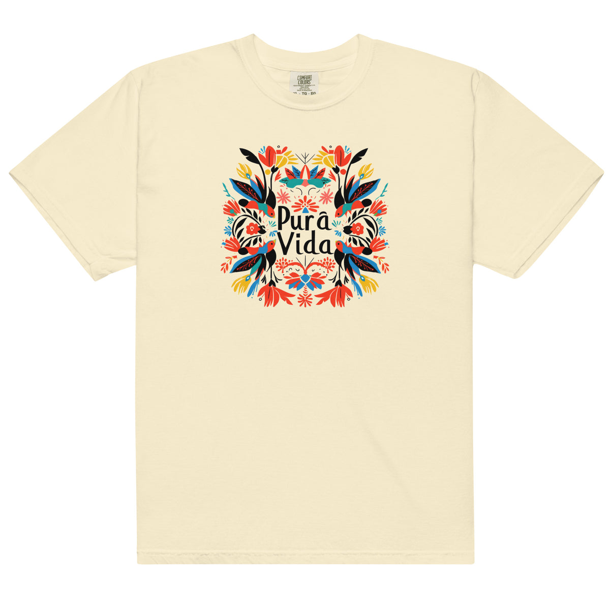 Costa Rica Pura Vida Bird t-shirt - Tropical Parrot Tee – Cafe Tico