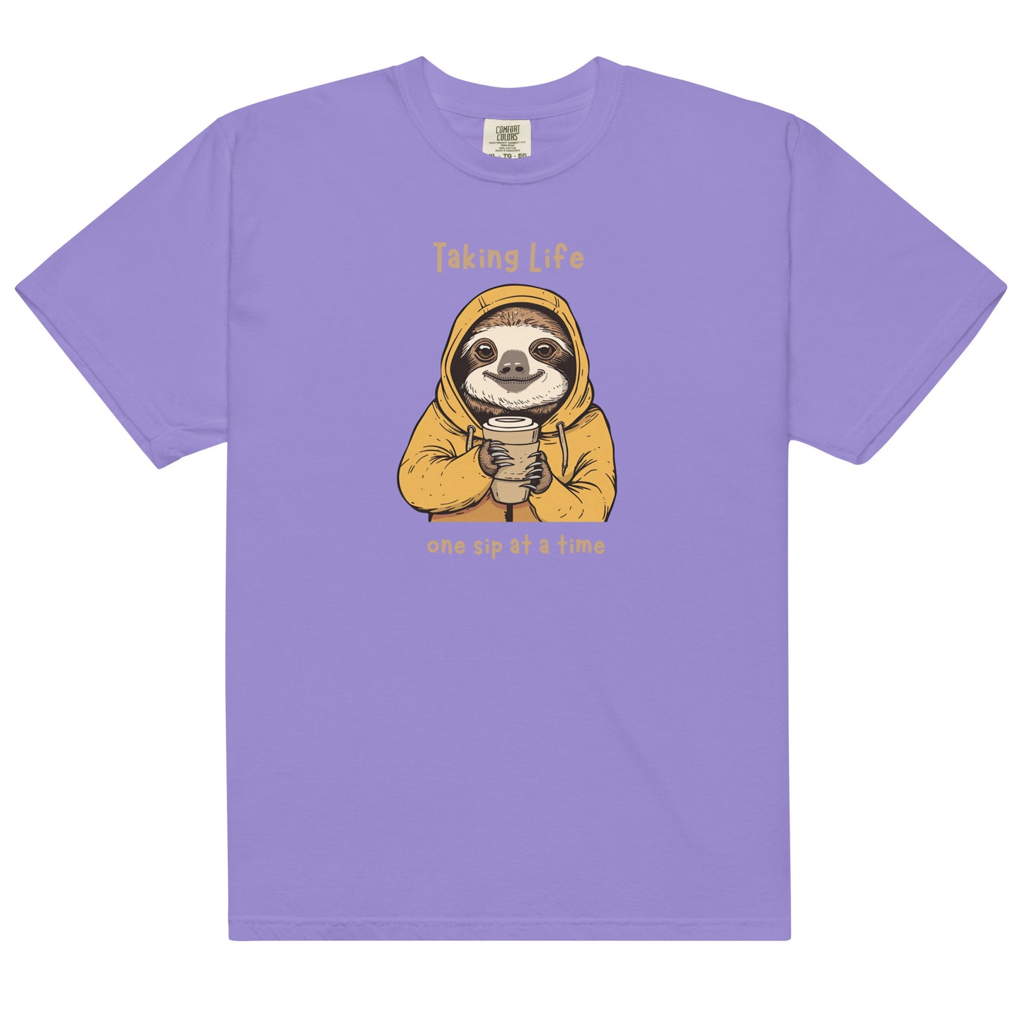 Taking Life One Sip at a Time Sloth Coffee t-shirt - Unisex