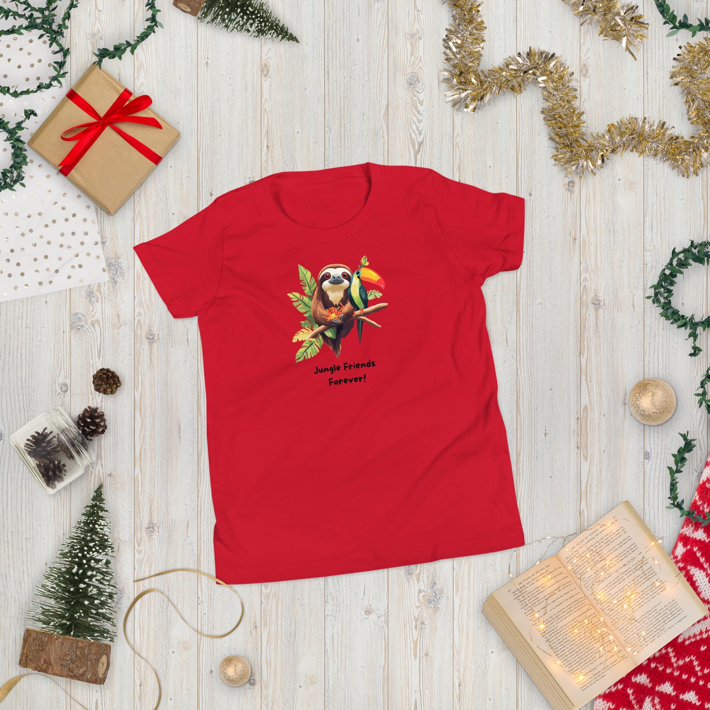 Tropical Sloth & Toucan Funny T-Shirt - Cute Animal Design